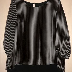 Black and white stripped long sleeve shirt ✨